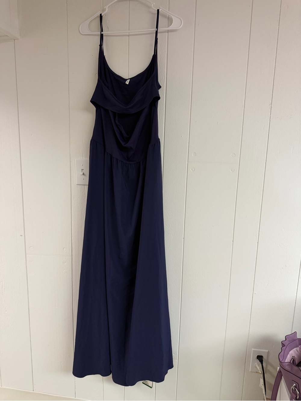 Halara Breezeful Pocket Flowy Maxi Quick Dry Casual Slip Dress Navy- Size XL NWT - Picture 2 of 11